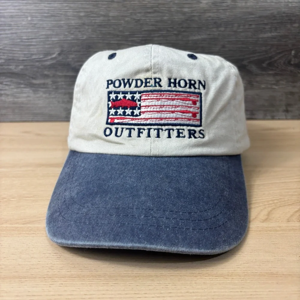 Powder Horn Outfitters Hat Cap‎ Strap Back Beige Adjustable